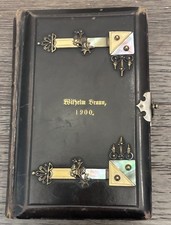 1892 German Lutheran Hymnal Lutherisches Gesangbuch Ornate Binding Wilhelm Braun picture