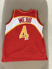 SPUD WEBB Signed Autographed Custom Red Basketball Jersey Beckett Witness Coa picture