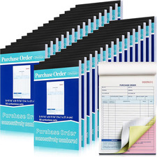 Purchase Order Book 3 Part Carbonless 50 Sets per Book, 25 Pack picture