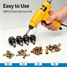44pcs Manual Rivet Nut Tool Kit M3-M6 Carbon Steel Nutsert Set for Drill Wrench picture