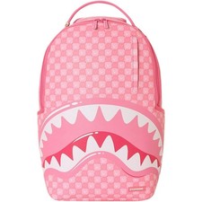 🔥🔥  Sprayground Pink Check Faces Backpack New Bookbag Large School Travel Bag picture