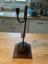INTERESTING EARLY 18TH CENTURY RUSH LIGHT WITH CANDLE SOCKET picture