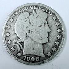 1908-O Barber Silver Half Dollar, Actual 90% Silver Coin Shown #11804 picture