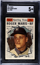 1961 Topps Set Break Roger Maris All Star #576 High Number SGC 5 EX Yankees HOF picture