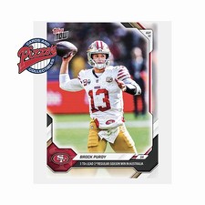 Brock Purdy 1st Win Australia 2026 NFL Topps NOW Card 4 Presale picture