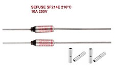 Thermal Fuse Cutoff SEFUSE SF214E 216°C 10A 250V (Pack of 2) w/4 Butt Connectors picture