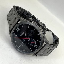 Fossil Fenmore Day Date Watch BQ2408 Very Dark Gray WR 50m 43mm Mens picture