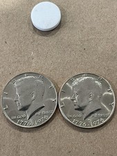 1976 P&D Kennedy Bicentennial Half Dollar -Nice Rim-Two Coins Set-Free Shipping  picture