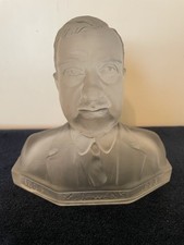 Bust of M.  J. Owens, Glass Paperweight, Produced by the A. H. Heisey Glass Co. picture