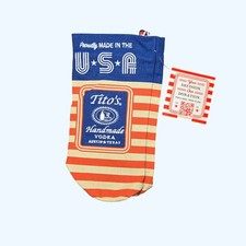 Titos Handmade Vodka Patriotic USA Flag Canvas 750mL Bottle Gift Bag NEW America picture