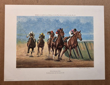 1979 Richard Stone Reeves Print, Affirmed vs. Alydar in Belmont Stakes, 608/750 picture