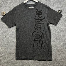 Zoo York T-Shirt Men's Gray Gothic Graphic Crewneck Short Sleeve Y2K Casual - M picture