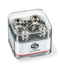 Genuine Schaller NICKEL S-Lock Guitar Strap Locks Pair/Set, Made in Germany picture