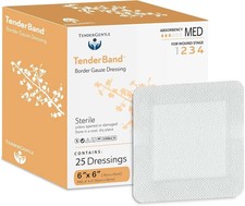 Bordered Gauze Island Dressing 6x6-25 Large Adhesive Bandages for Wound Protecti picture
