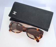 Chanel CH5493 55mm Rectangle Sunglasses in Havana w. Polarized Brown Lens picture