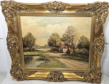 Wilhelm Hugo Rupprecht Landscape oil painting on Canvas Cottage on Country Path picture