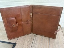 Vintage AMERICAN BURNISHED Leather Padfolio / Portfolio / Letter Pad / Notebook picture