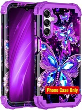Glow in the Dark Purple Three Layer Heavy Duty Shockproof Case for Galaxy A16 5G picture