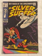 Silver Surfer #4 1969 Marvel Thor Battle Loki John Buscema 25c Giant Key VG- 3.5 picture