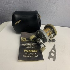 Pflueger 1575 Free Spool Supreme Reel Exc. Freshwater Fishing W/ Bag & Manual picture