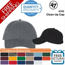 47 Brand Clean Up Cap Hat six-panel low-profile garment-washed twill Blank 4700 picture