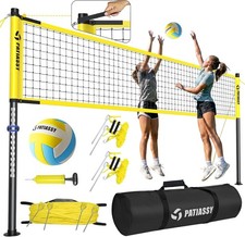 Portable Professional Volleyball Net Set with Adjustable Poles, Carry Bag, Ball picture