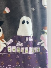 NWT EnVogue Halloween MAHJONG Ghost Game Plush Throw Blanket Oversized 60 x 70 picture