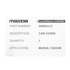OEM GENUINE 2014-2018 Mazda 3 Hatchback Gray Car Cover & Storage Bag 0000-8J-L21 picture
