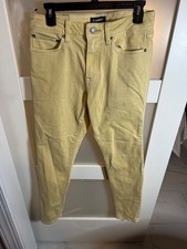 Express Mens Yellow Athletic Skinny Jeans Size 30x32 Cotton & Spandex      13-24 picture