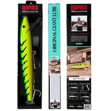 Rapala's 24.5” Giant Fishing Lure, Décor, Firetiger, Green Yellow, 2.5 lbs picture