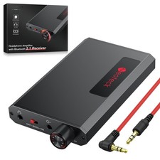 Neoteck Portable 3.5mm Headphone Amplifier with Bluetooth 5.1 Receiver, Bass Boo picture