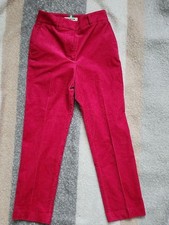 Boden Bright Pink Corduroy Straight Leg Pants Trousers Sz 2 Barbiecore Fall Vibe picture