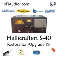 Hallicrafters S-40 radio Restoration kit repair upgrade recap capacitor rebuild picture