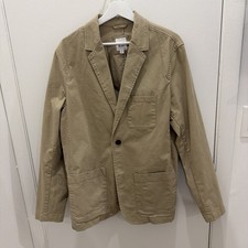 Retro Gap Men’s Khaki Cotton Unstructured Blazer Large picture