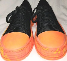 VIRON 1968 Black/Orange Sneakers Upper Recycled NYLON Low Top NEW SIZE 12 picture