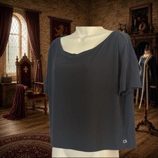 GapFit Breathe Womens Small Black Activewear Top Relaxed Stretch Workout Tee picture