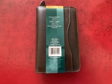 NOS Day-Timer 6 Ring Leather Organizer System Agenda Brown # 68444 picture