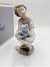 Vintage Lladro #7620 Best Friend Girl Teddy Bear 1993 Collectors Society (C) picture