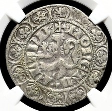 BELGIUM, Flanders. Louis II de Male, 1346-1384. Silver Gros, NGC XF40 picture