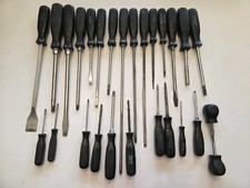 Vintage Snap On Tools 27 PIECE Black Hard Handle Screwdriver Set MUST SEE picture