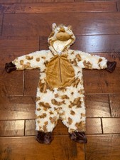 Vintage Le Top Giraffe Plush Costume One-Piece Jumpsuit Hooded 12 Months picture