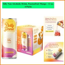 Silly Non-Alcoholic Drink, Passionfruit Mango - 12 oz, 4 Packs picture