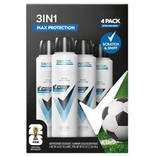 Degree Men Max Antiperspirant/Deodorant Spray Extra Time Fresh Scent - 4.8oz 4PK picture