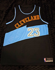 94-95 Vintage Cleveland Cavaliers LeBron James #23 NBA Jersey Black/Blue Size L picture