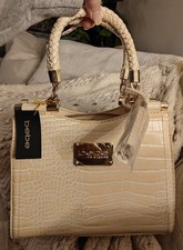 NWT Natalie Mini Croco Shopper Crossbody Mini Bag By BEBE Ivory (  more Yellow)  picture