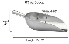 Heavy Duty Cast Aluminum Metal Scoops - Ice Candy Buffet Kitchen Bin - 6 Sizes picture