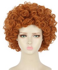 yuehong Adult Short Orange Red Curly Wig Anime Cosplay Costume Hair... Fast Ship picture