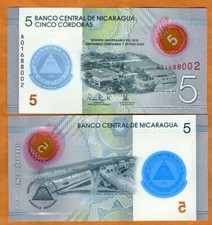 Nicaragua, 5 cordobas, 2020, P-New, POLYMER New Design, UNC Commemorative  picture
