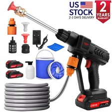 Portable Cordless Electric High Pressure Water Spray Gun Car Washer Cleaner Tool picture