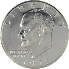 1971 S Eisenhower Silver Dollar Proof IKE $1 Coin Collectible picture